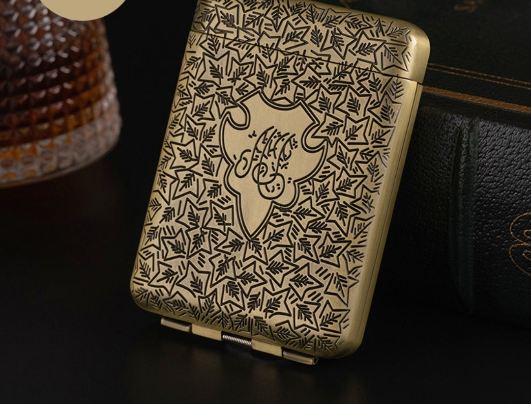 kotak tempat simpan rokok slim atau reguler size vintage metal cigarette case model peaky blinders retro metal design