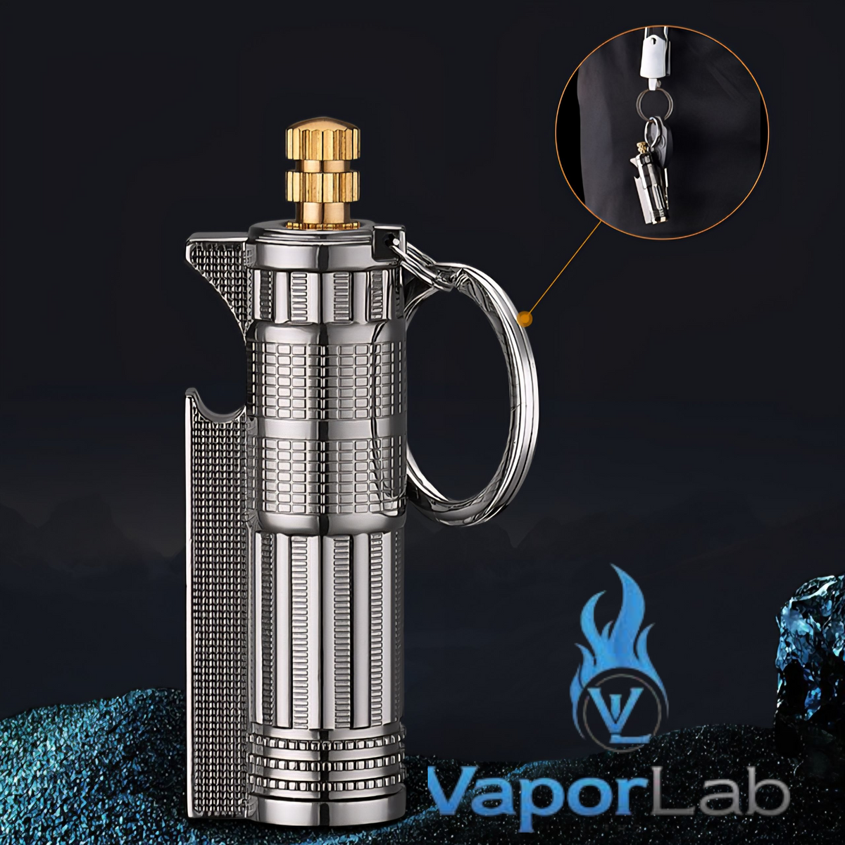 korek api klasik roda sumbu minyak gesek samping vintage kerosene oil lighter gantungan kunci BOBANG with giftbox