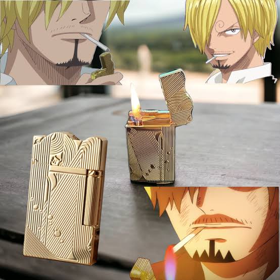 korek api pakai sumbu classic ada denting ROWENTA original vintage oil lighter model mermaid gold sanji one piece R10