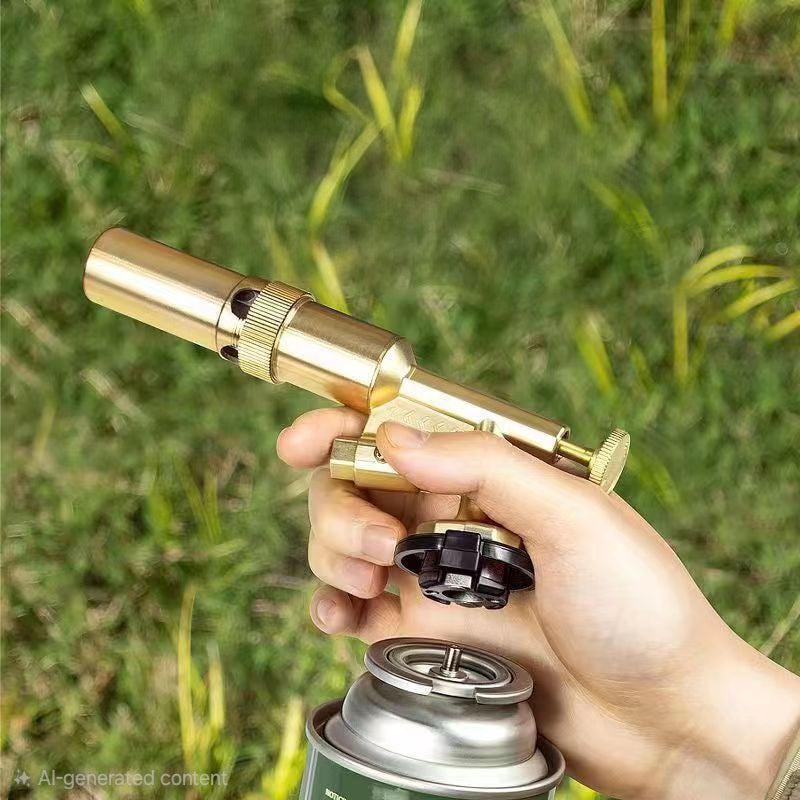 kepala gas torch full asli kuningan alat las blow torch flame gun heavy duty with ignition dengan tombol pemantik for cooking bbq 2936