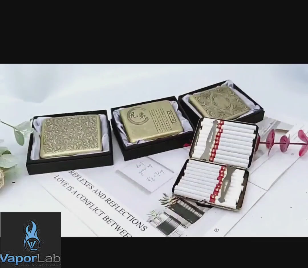 kotak box GUIPAI tempat simpan penyimpanan rokok vintage classic besi copper metal cigarette case large capacity