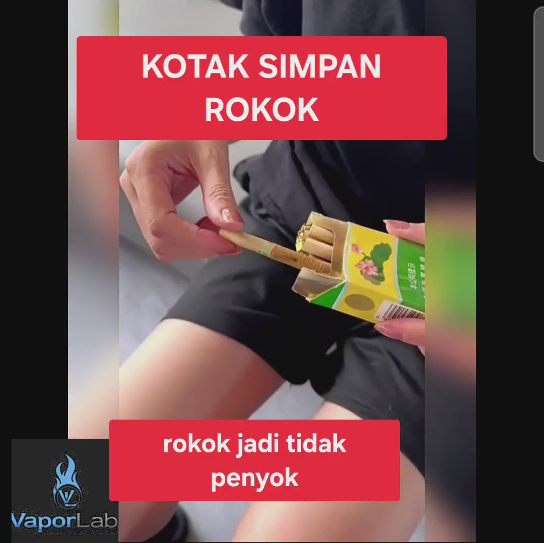 kotak box tempat simpan rokok universal all size bahan besi metal stainless dan kulit imitasi cigarette case murah polos