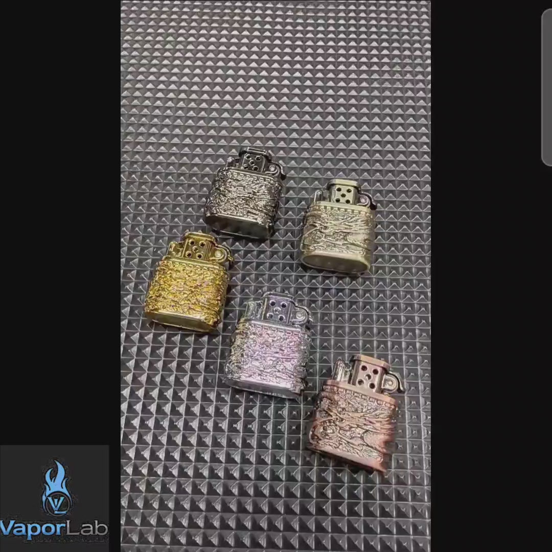 korek api minyak sumbu kapas mini vintage oil kerosene classic lighter logo naga dragon ukiran dengan giftbox