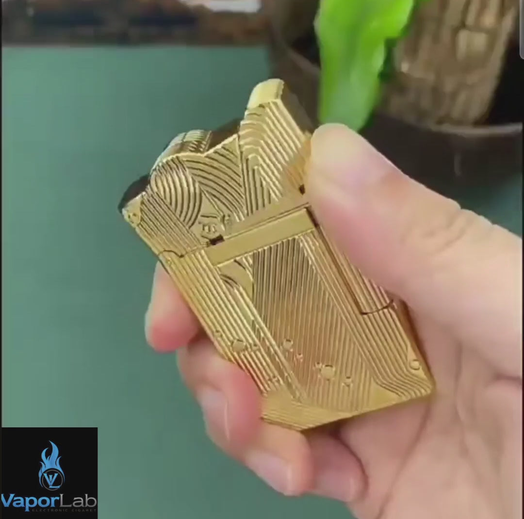 korek api pakai sumbu classic ada denting ROWENTA original vintage oil lighter model mermaid gold sanji one piece R10