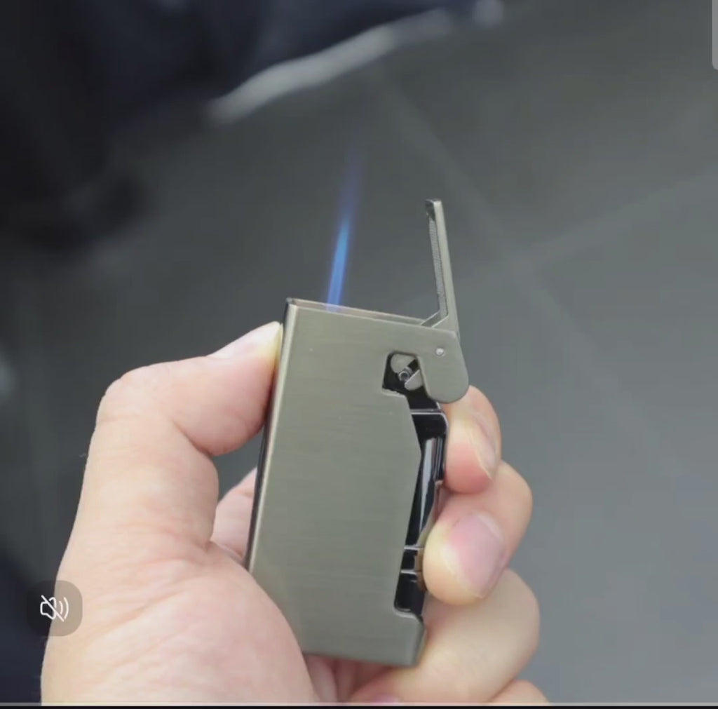 korek api bara las unik creative jet torch refillable gas lighter antik keren polos