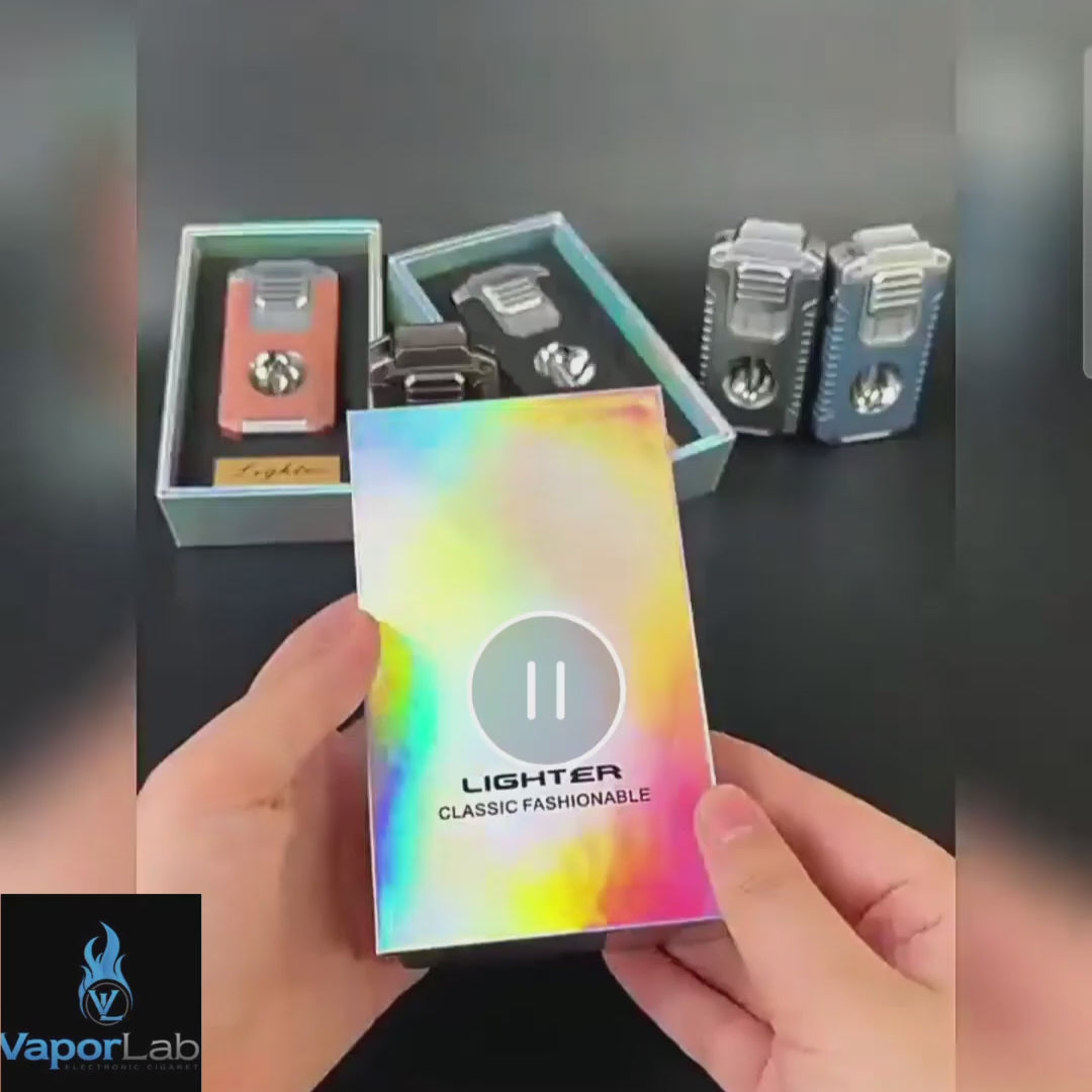 korek api triple bara las multi fungsi dengan pemotong cerutu cigar cutter puncher holder triple jet torch Reffillable gas lighter dengan kaca indikator gas