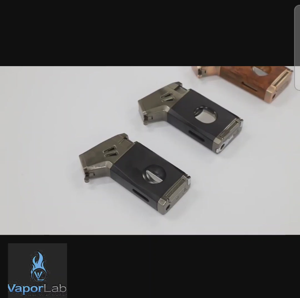 korek api bara las multi fungsi 5in1 dengan pemotong cutter puncher holder ada indikator cigar gas jet torch gas lighter mewah gift box