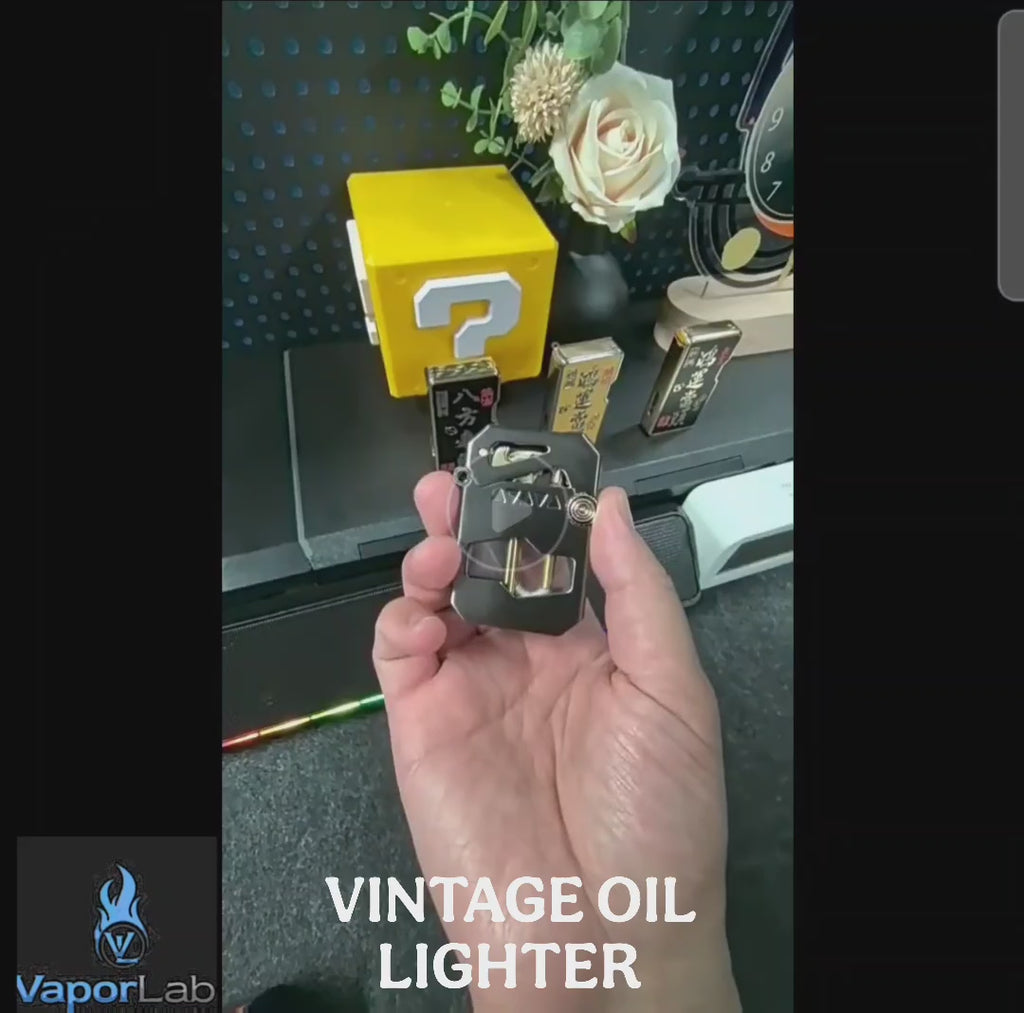 korek api classic FLABOX pakai minyak sumbu batu vintage kerosene transparant vintage oil lighter one click auto open
