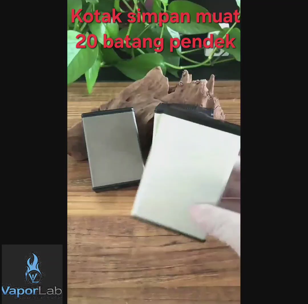 kotak box tempat simpan rokok cigarette case besi metal waterproof FOCUS YH108 isi 20 batang rokok putih pendek