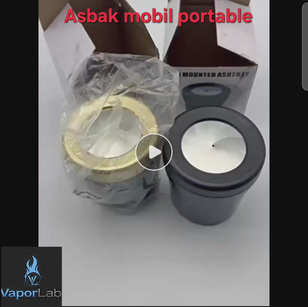 asbak mobil portable sistem tutup putar rotating inner metal car ashtray anti berantakan dengan penutup putar besi