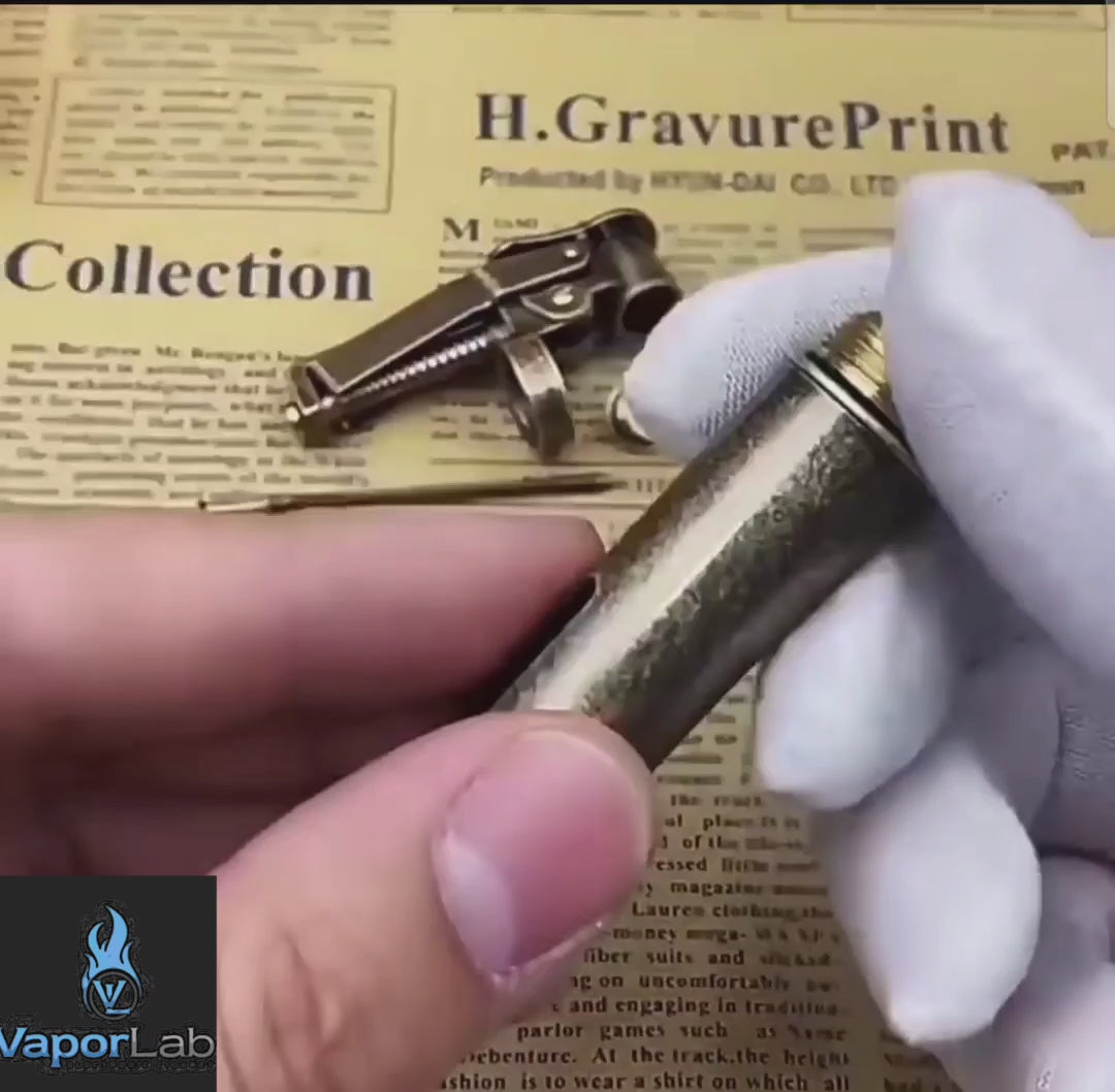 korek api classic pakai sumbu minyak retro vintage brass oil kerosene lighter yubang 2835 with gift box dan kaca indikator transparant
