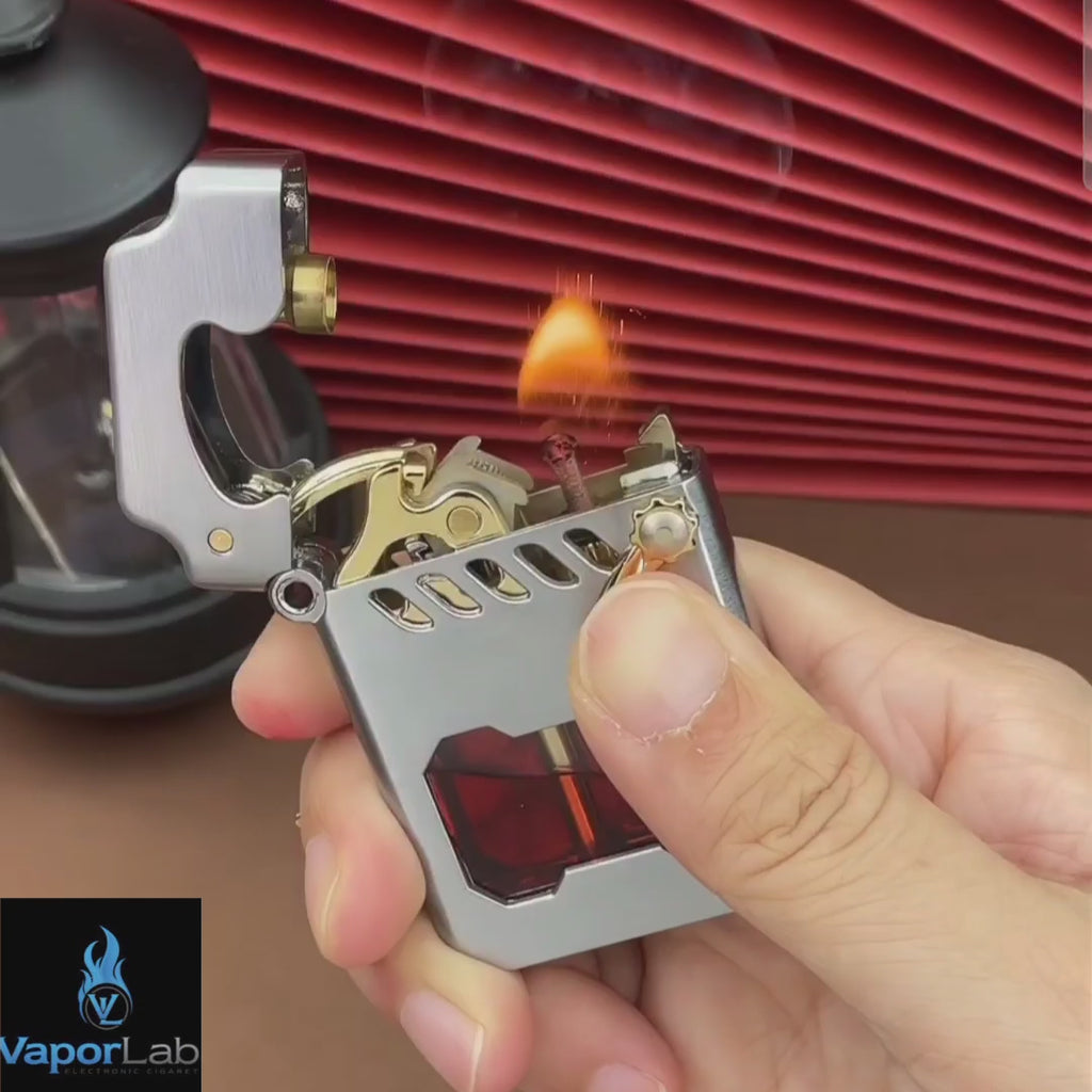 korek api zorro 786 pakai sumbu minyak classic vintage retro oil kerosene lighter with giftbox and transparant glass tank