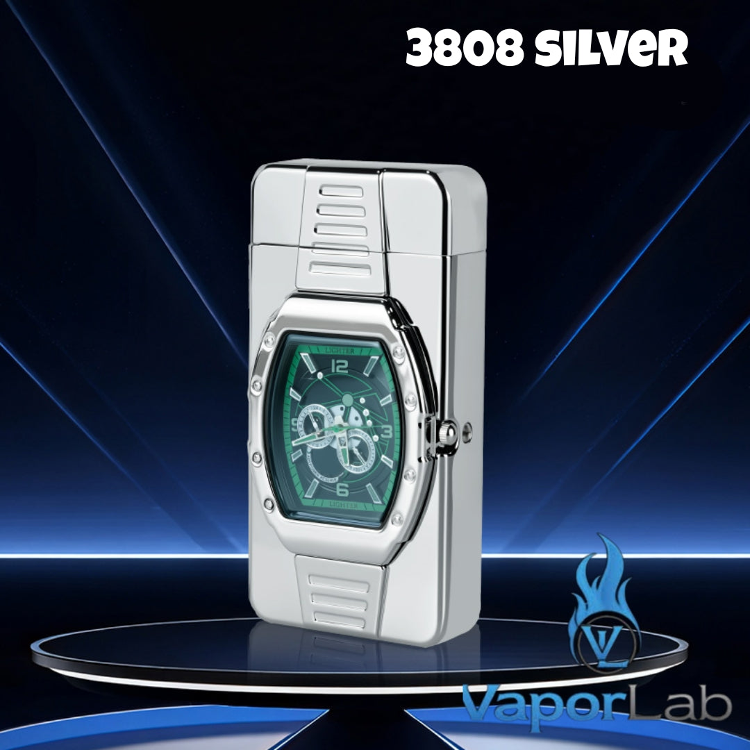 korek api gas bara las model jam jet torch watch refillable gas lighter with gift box mewah