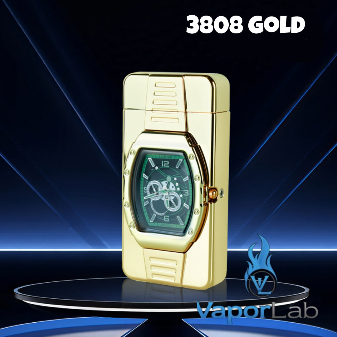 korek api gas bara las model jam jet torch watch refillable gas lighter with gift box mewah