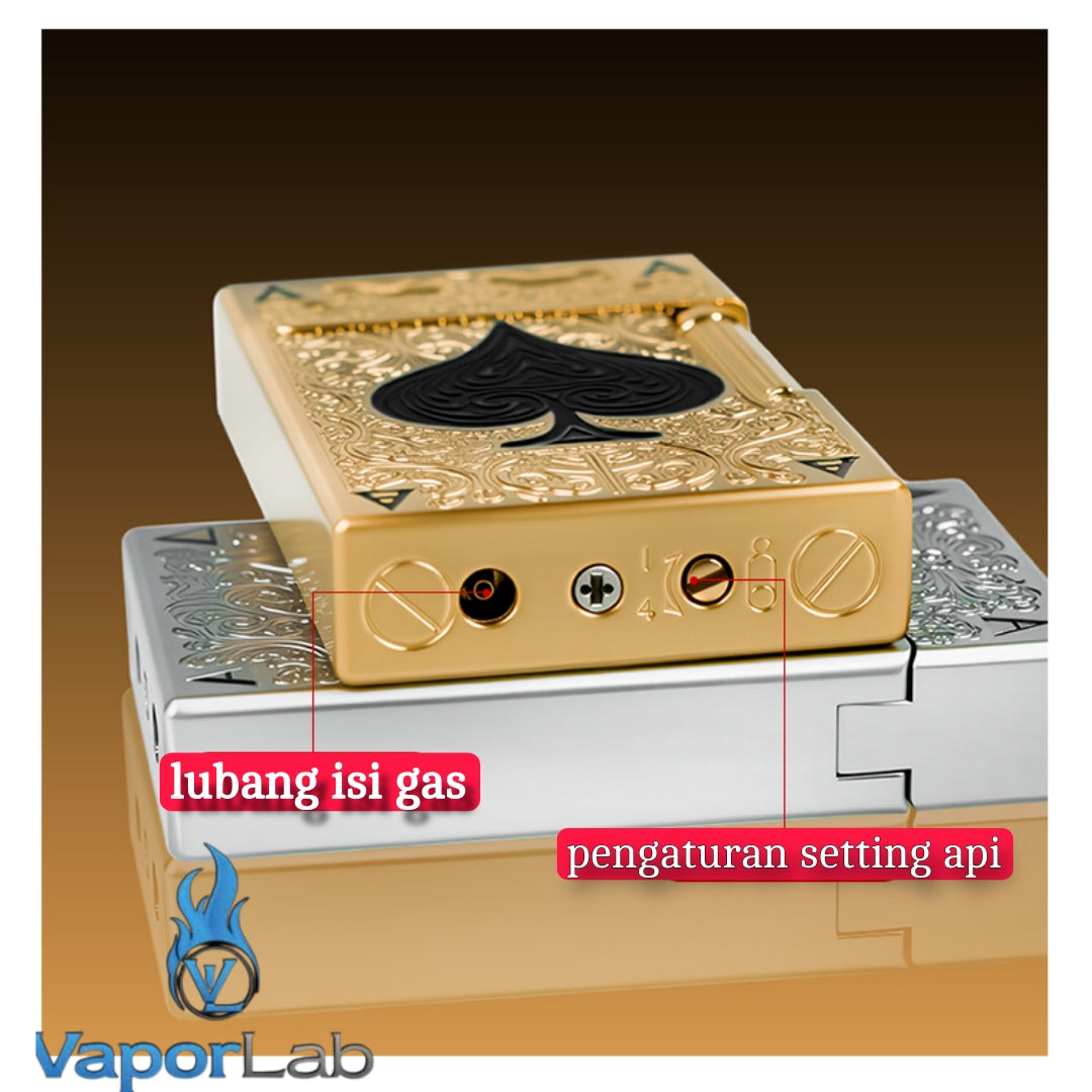 korek api ukiran classic gesek roda ada denting vintage refillable gas lighter DIKANG dapat diisi ulang model dupon