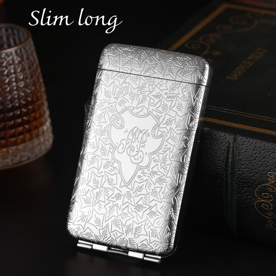 kotak tempat simpan rokok slim atau reguler size vintage metal cigarette case model peaky blinders retro metal design