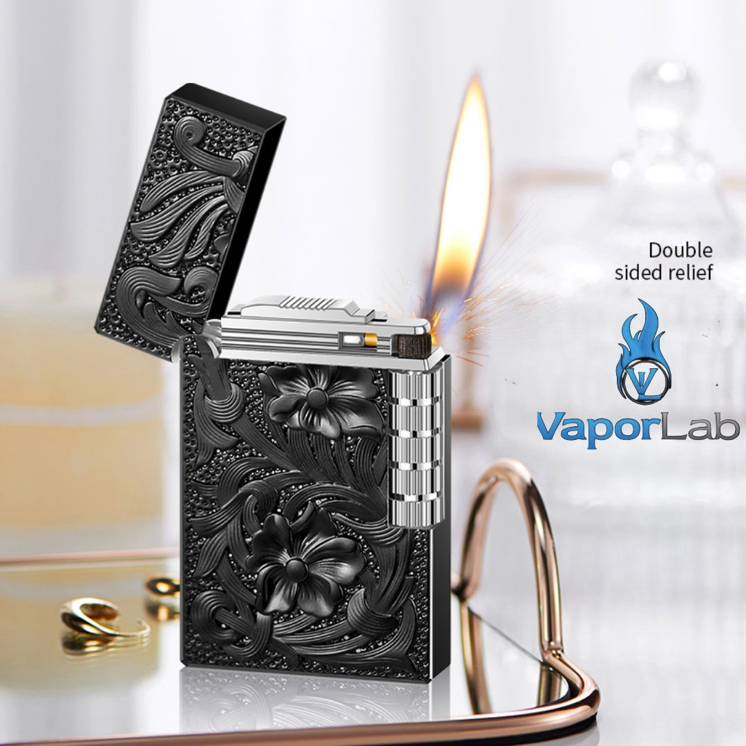 korek api ukiran classic gesek roda ada denting vintage refillable gas lighter DIKANG dapat diisi ulang model dupon