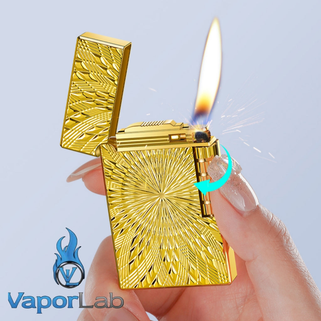 korek api ukiran classic gesek roda ada denting vintage refillable gas lighter DIKANG dapat diisi ulang model dupon