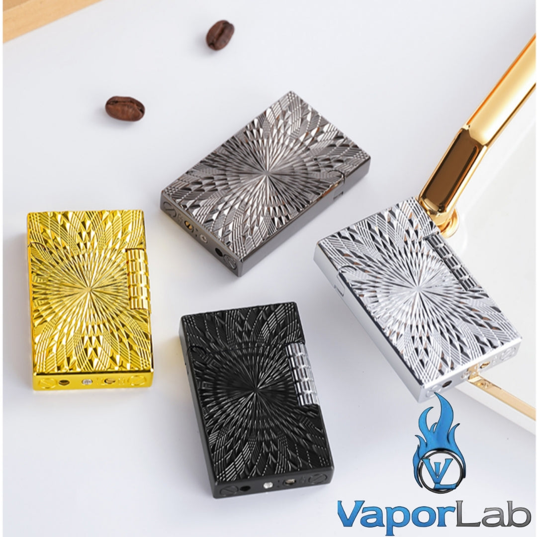 korek api ukiran classic gesek roda ada denting vintage refillable gas lighter DIKANG dapat diisi ulang model dupon