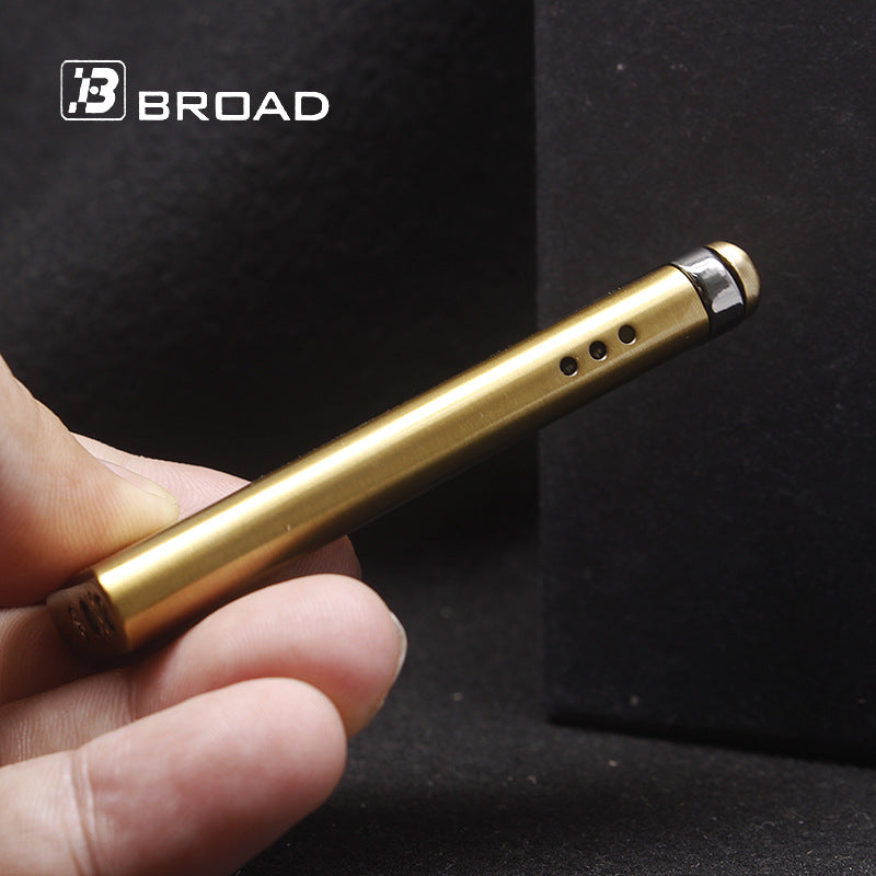 mancis korek api bara merah isi ulang gas BROAD elegant slim design refillable gas lighter dengan kaca indikator