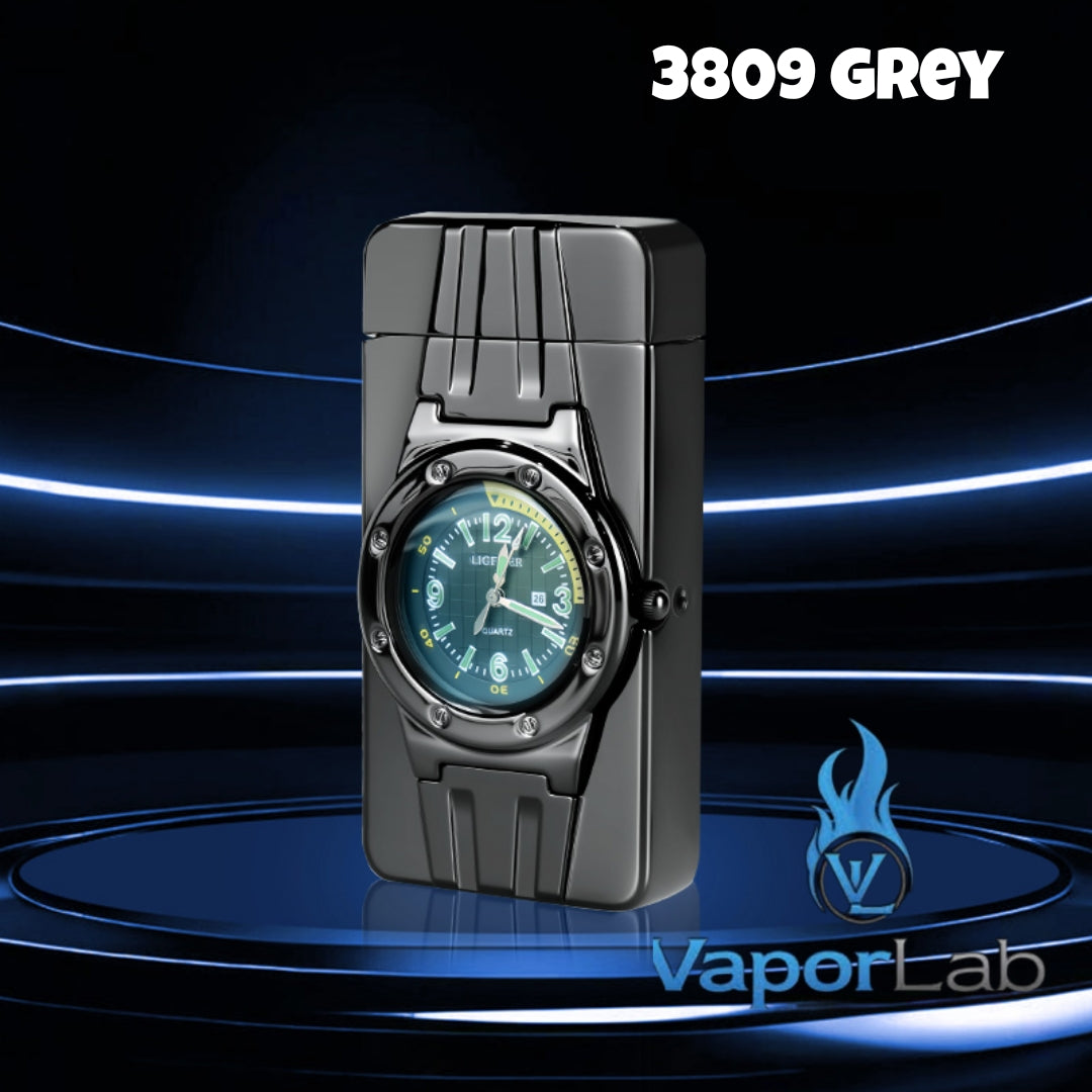 korek api gas bara las model jam jet torch watch refillable gas lighter with gift box mewah