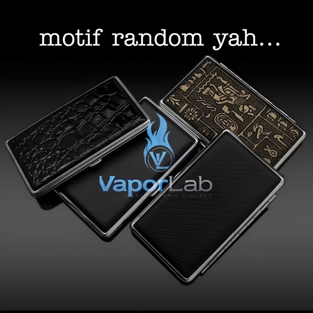 kotak box tempat simpan rokok universal all size bahan besi metal stainless dan kulit imitasi cigarette case murah polos