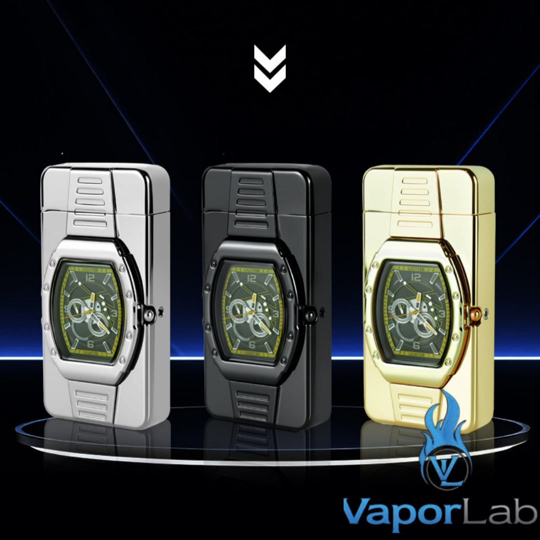 korek api gas bara las model jam jet torch watch refillable gas lighter with gift box mewah