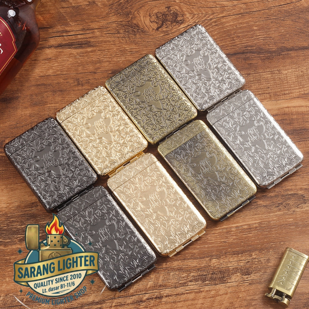 kotak tempat simpan rokok slim atau reguler size vintage metal cigarette case model peaky blinders retro metal design
