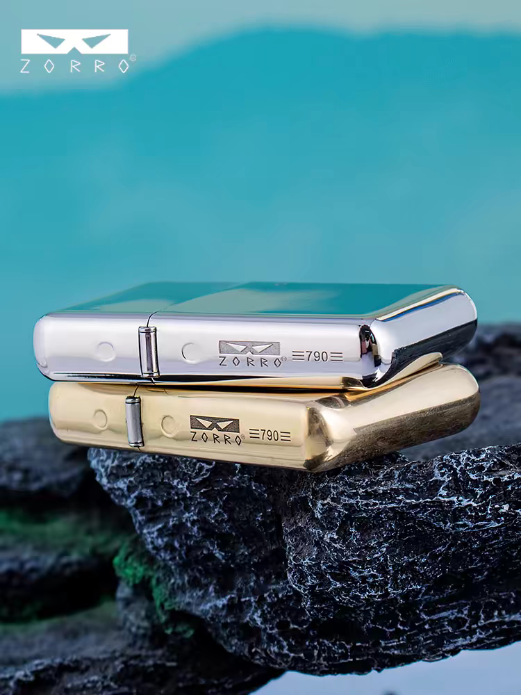 korek api slim zorro 790 original ada denting refill minyak sumbu kapas vintage brass oil classic lighter