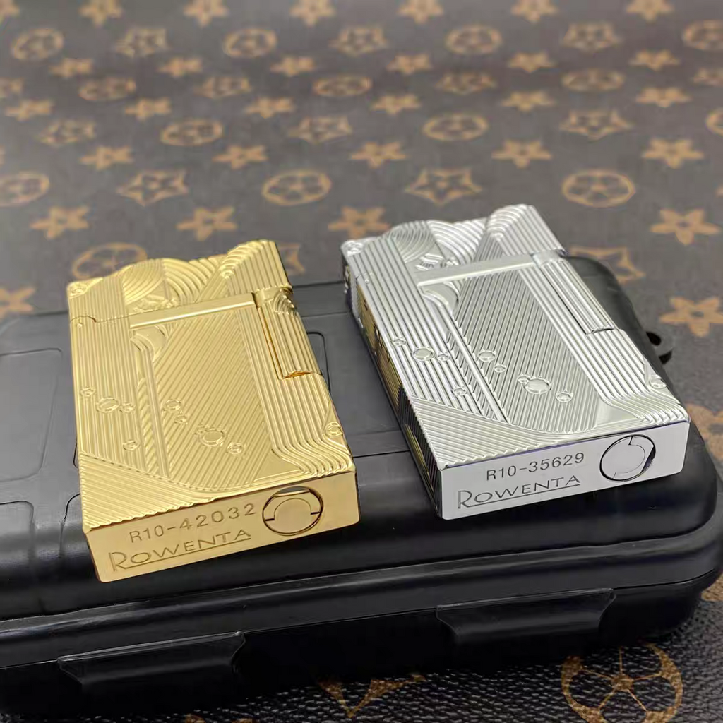 korek api pakai sumbu classic ada denting ROWENTA original vintage oil lighter model mermaid gold sanji one piece R10