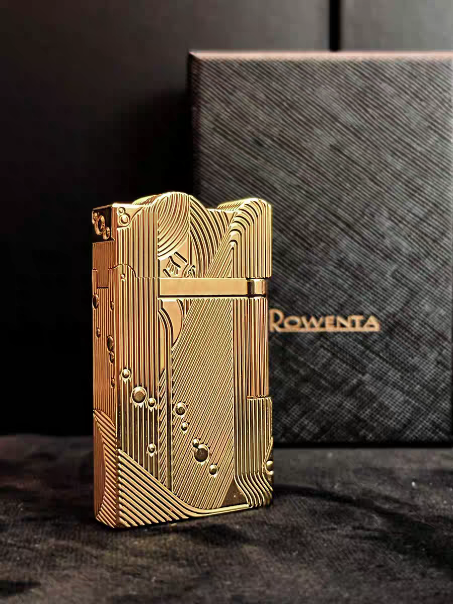 korek api pakai sumbu classic ada denting ROWENTA original vintage oil lighter model mermaid gold sanji one piece R10