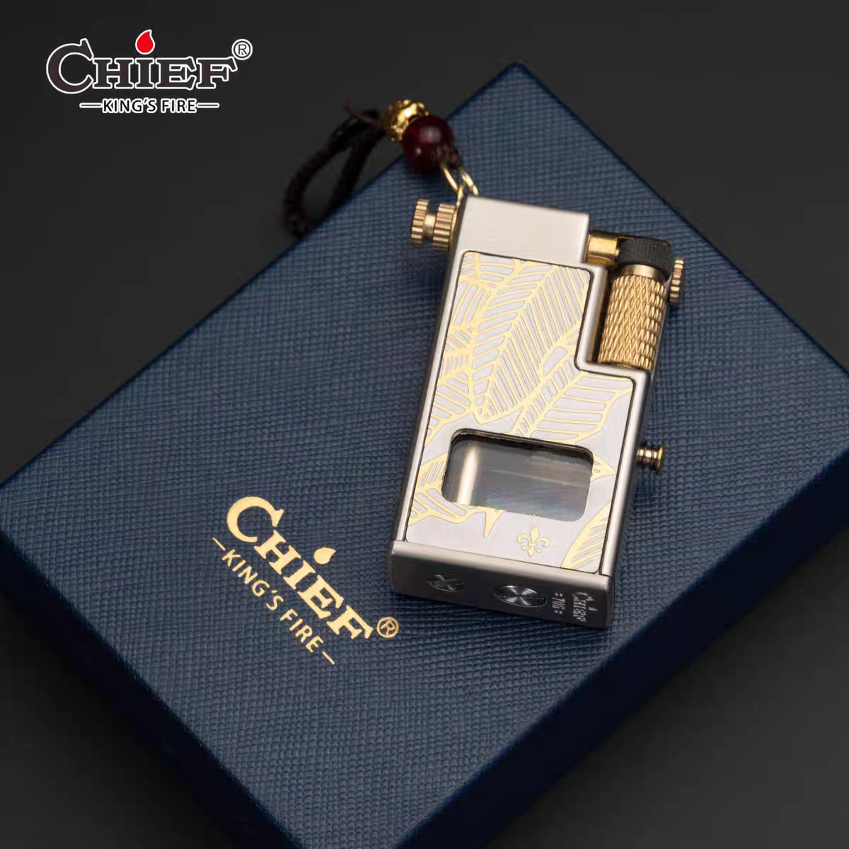 korek api classic sumbu kapas minyak vintage kerosene oil lighter original CHIEF 706 dengan kaca indikator transparant retro