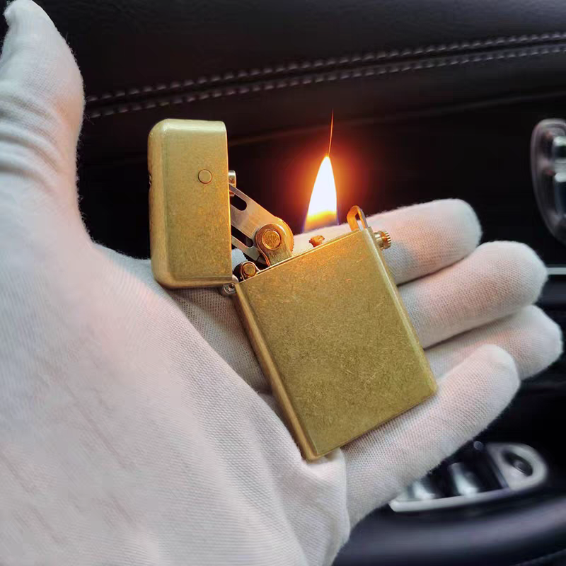 korek api classic zorro 581 pakai minyak sumbu batu vintage kerosene oil lighter full brass slim retro lighter