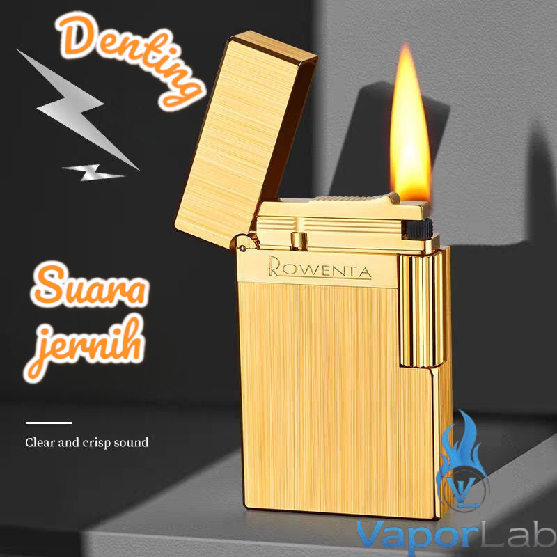korek api pakai refill minyak sumbu classic roda ada denting ROWENTA original brass vintage classic oil kerosene lighter R10 with crisp sound