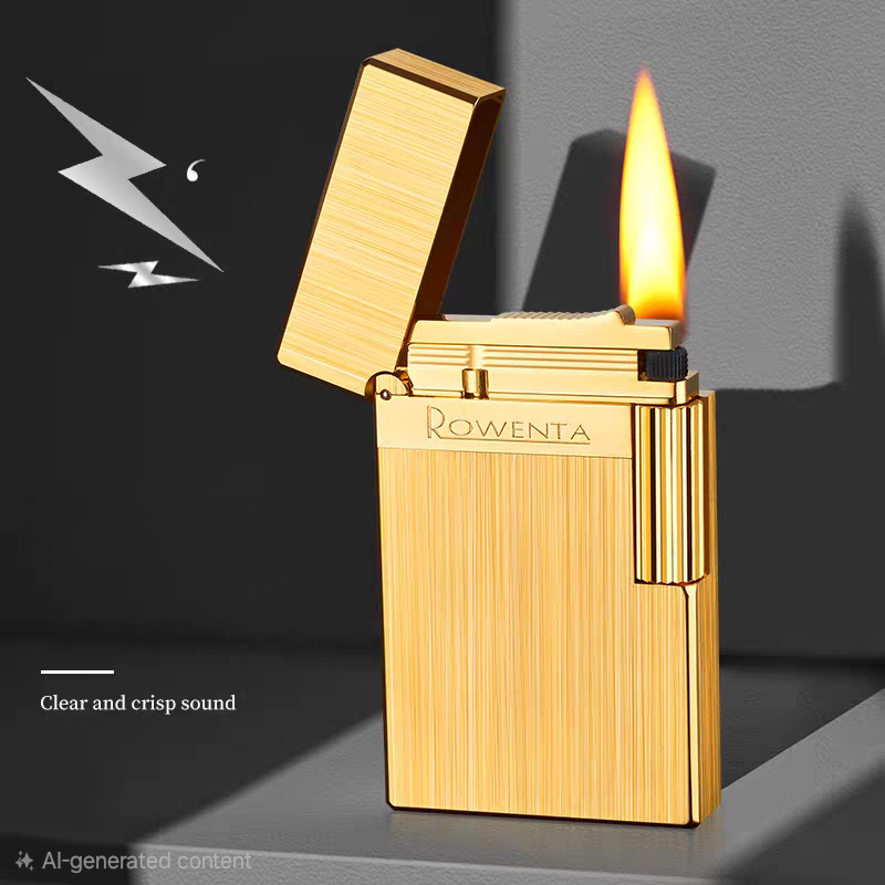 korek api pakai refill minyak sumbu classic roda ada denting ROWENTA original brass vintage classic oil kerosene lighter R10 with crisp sound