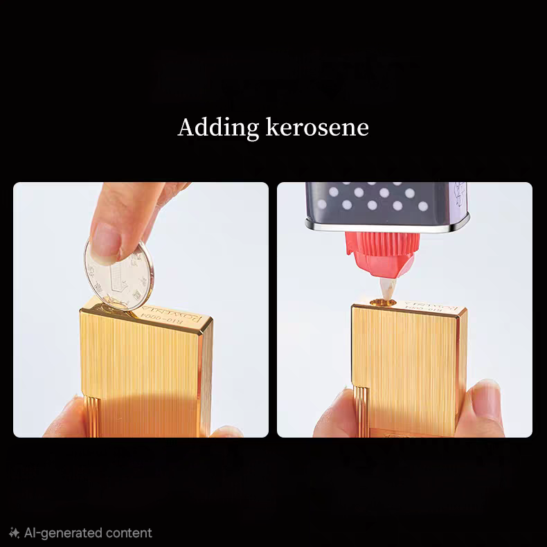 korek api pakai refill minyak sumbu classic roda ada denting ROWENTA original brass vintage classic oil kerosene lighter R10 with crisp sound