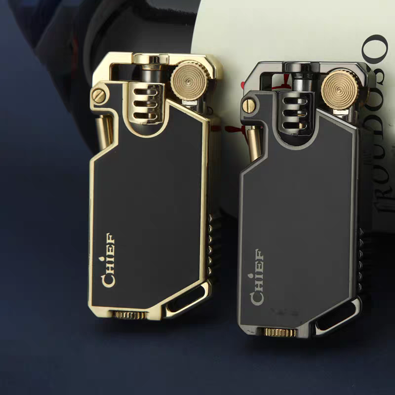 korek api minyak sumbu roda classic vintage CHIEF CF-713 original retro oil kerosene lighter premium quality design