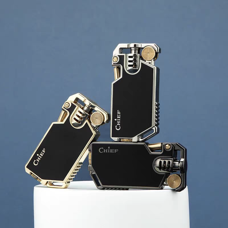 korek api minyak sumbu roda classic vintage CHIEF CF-713 original retro oil kerosene lighter premium quality design