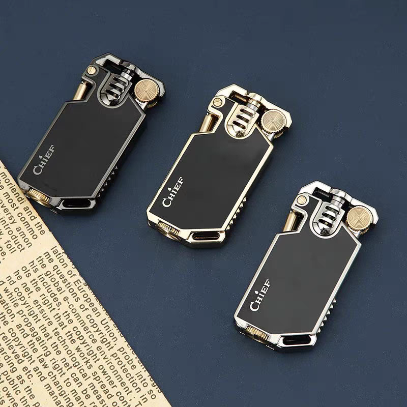 korek api minyak sumbu roda classic vintage CHIEF CF-713 original retro oil kerosene lighter premium quality design
