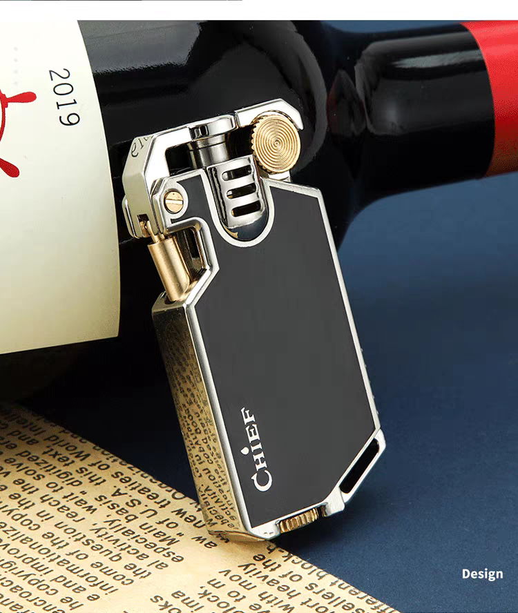 korek api minyak sumbu roda classic vintage CHIEF CF-713 original retro oil kerosene lighter premium quality design
