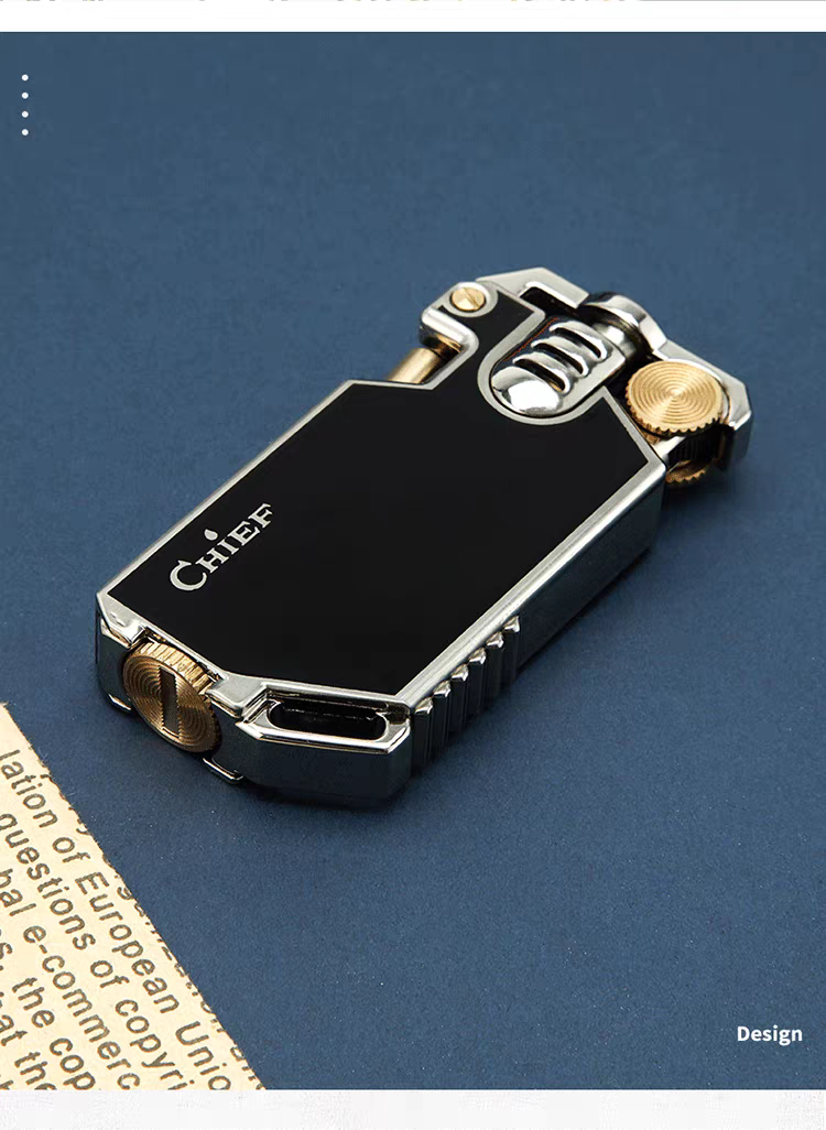 korek api minyak sumbu roda classic vintage CHIEF CF-713 original retro oil kerosene lighter premium quality design