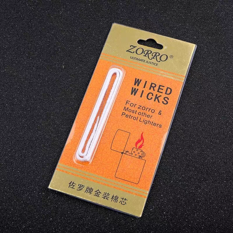 sumbu original zorro dengan ujung jarum untuk korek api kapas minyak oil lighter easy replacement zorro wick with needle