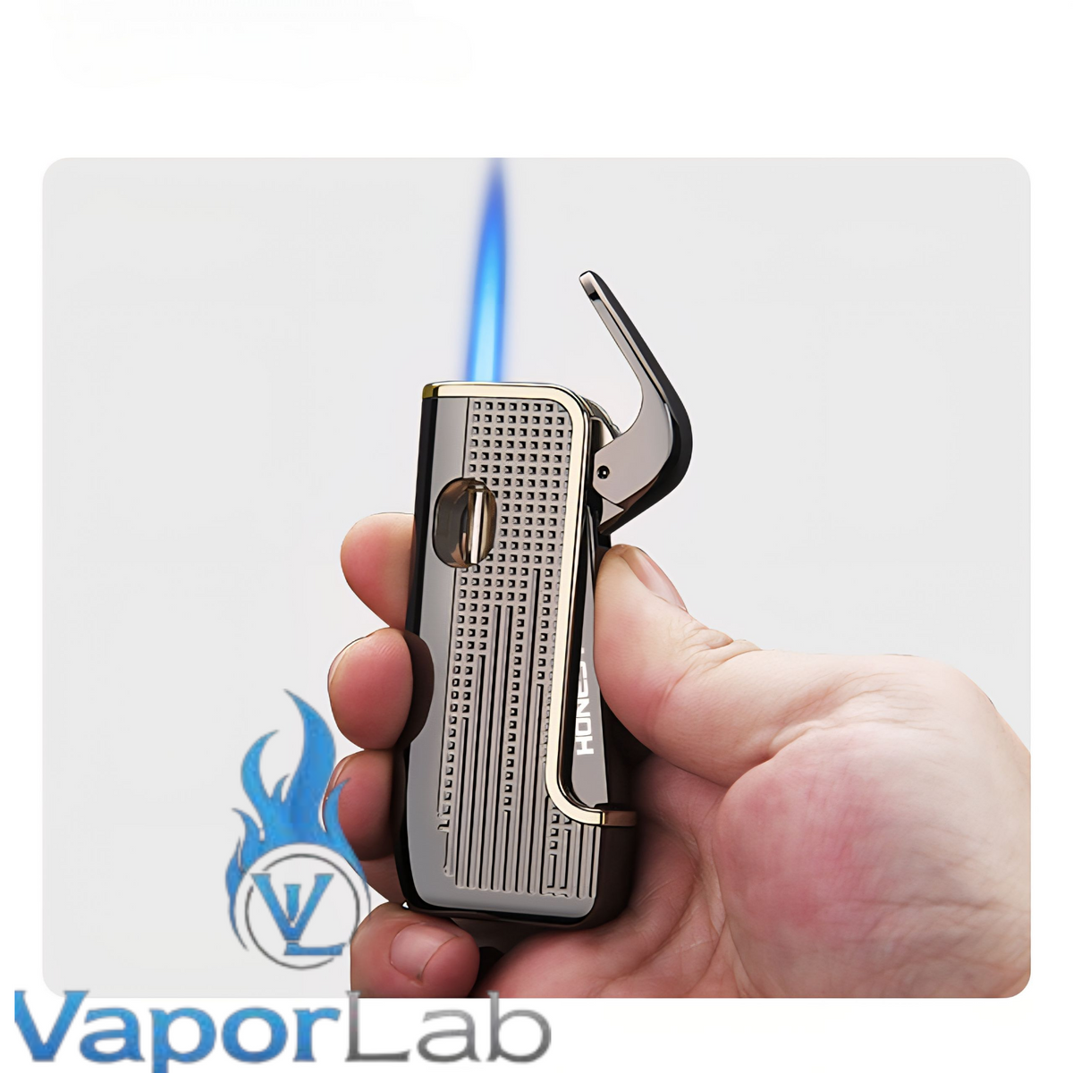 korek api bara las honest original refillable gas jet torch cigar lighter dengan hole puncher dan indikator gas
