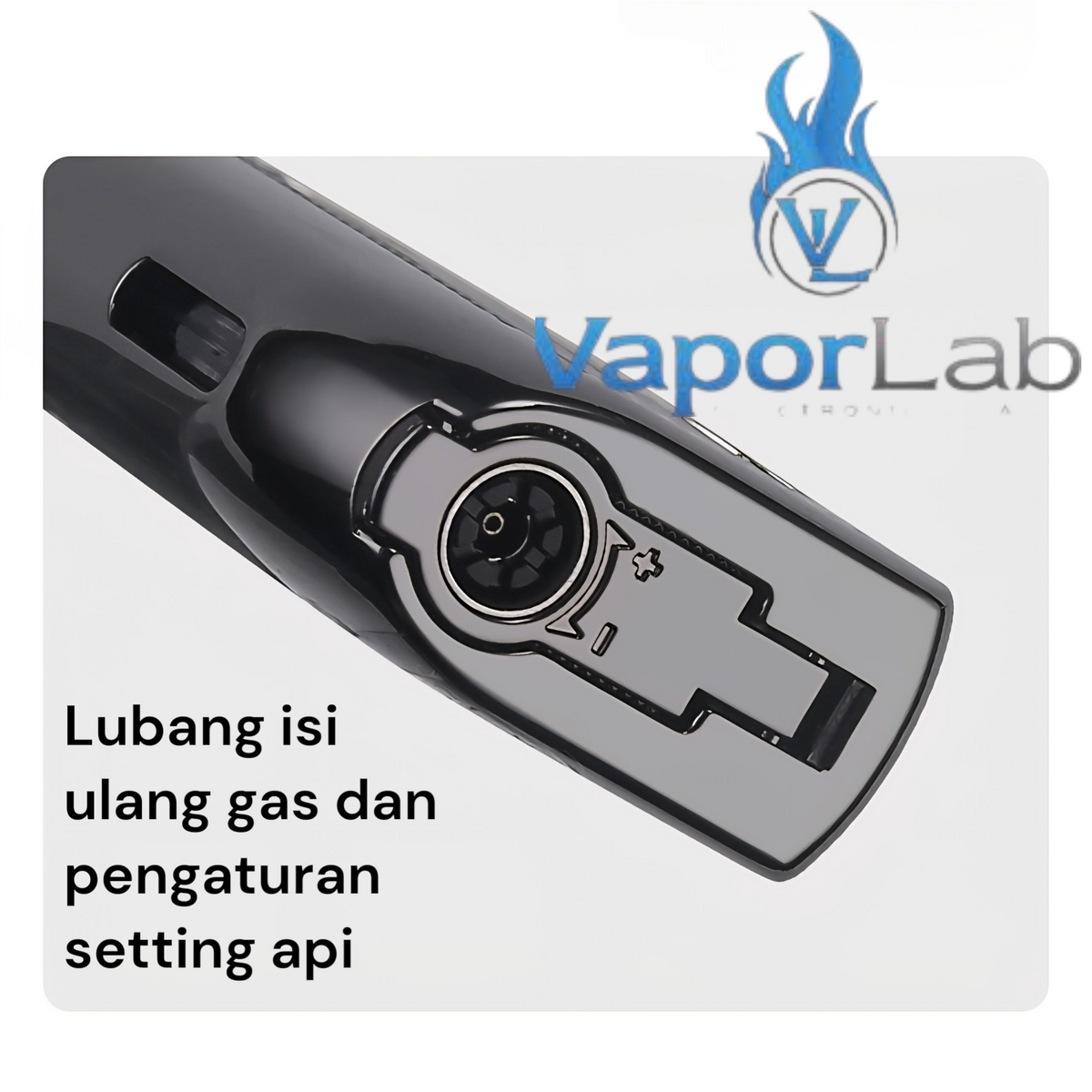 korek api bara las honest original refillable gas jet torch cigar lighter dengan hole puncher dan indikator gas